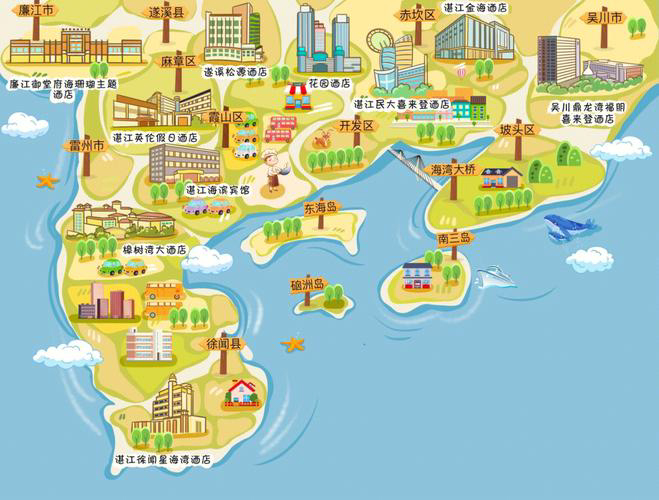 海州手绘地图旅游的艺术指南